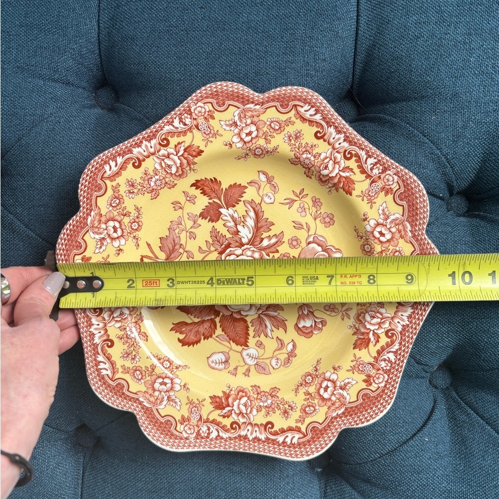 Bundle of 2 Spode Archive Collection “British Flowers Rosa” Accent Plates - Picture 3 of 3